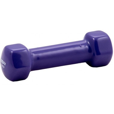 Гантель в виниловой оболочке PROFI-FIT 0,5 кг, форма шестигранник, фиолетовый