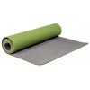 Коврик для йоги и фитнеса PROFI-FIT, 6 мм, ПРОФ (зеленый/серый)
